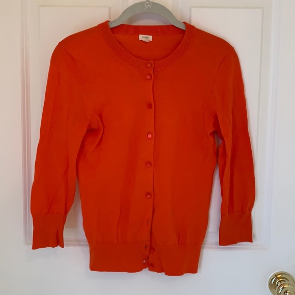 J.Crew Factory Orange Cardigan - Picture 1 of 4